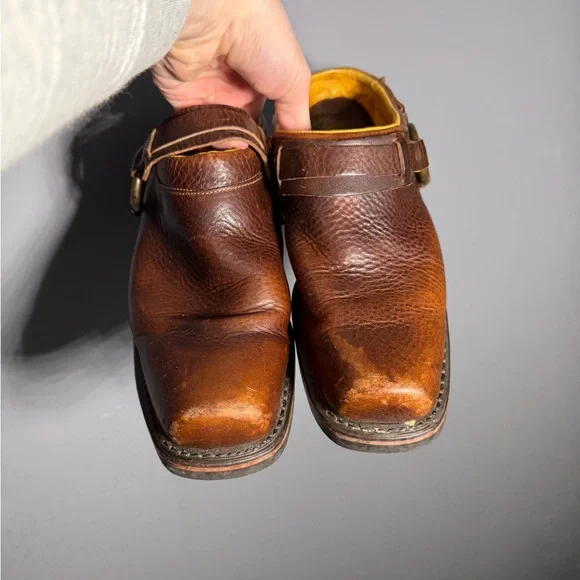 Frye Belted Harness Mules Women’s Size 10 - Picture 2 of 7